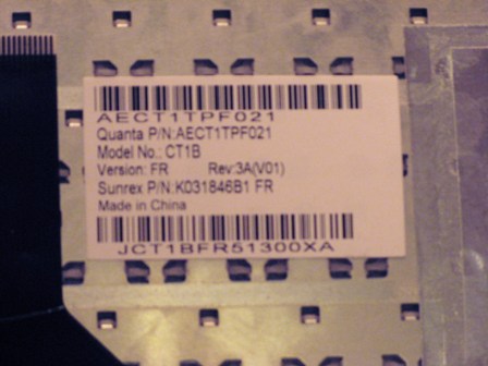 Clavier-AZERTY- Français-HP- COMPAQ-M2000- V2000-V5000-R3000-Modèle-CT1B- PN-AECT1TPF021-K031846B1