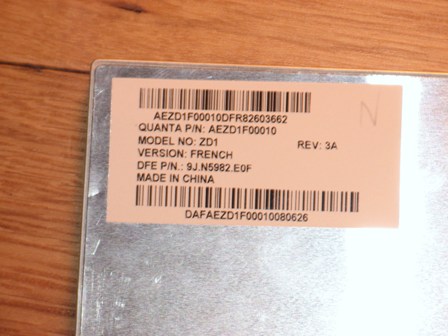 Clavier AZERTY Français ACER-Aspire-4520-5520-4710-4720-5920-Modèle-ZD1-P-N-AEZD1F00010-9J-N5982-E0F-Blanc