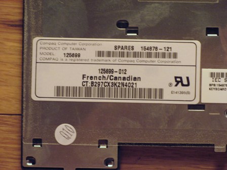 clavier AZERTY français Compaq Armada E500-3500-PN-154876-121 